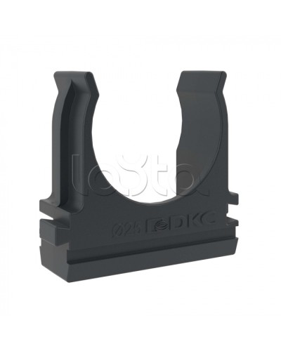 Держатель с защелкой D=25 (Черный) DKC (51025N) в Дербенте Держатели, клипсы, скобы Pintop.ru