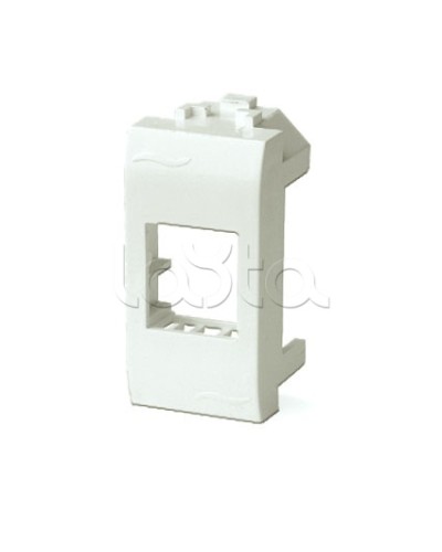 Адаптер для информационных разъемов Keystone, 1мод, белый ДКС 76607B в Дербенте Распределительные коробки Pintop.ru