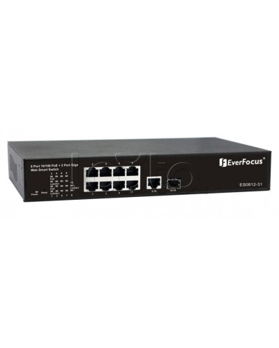 Коммутатор PoE 8-портовый EverFocus ES0812-31 в Дербенте Коммутаторы Pintop.ru