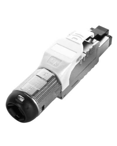 Разъем полевой оконцовки RJ-45 Hyperline (PLUE-8P8C-S-C6A-SH-WH) в Дербенте Патч-корды и пигтейлы Pintop.ru